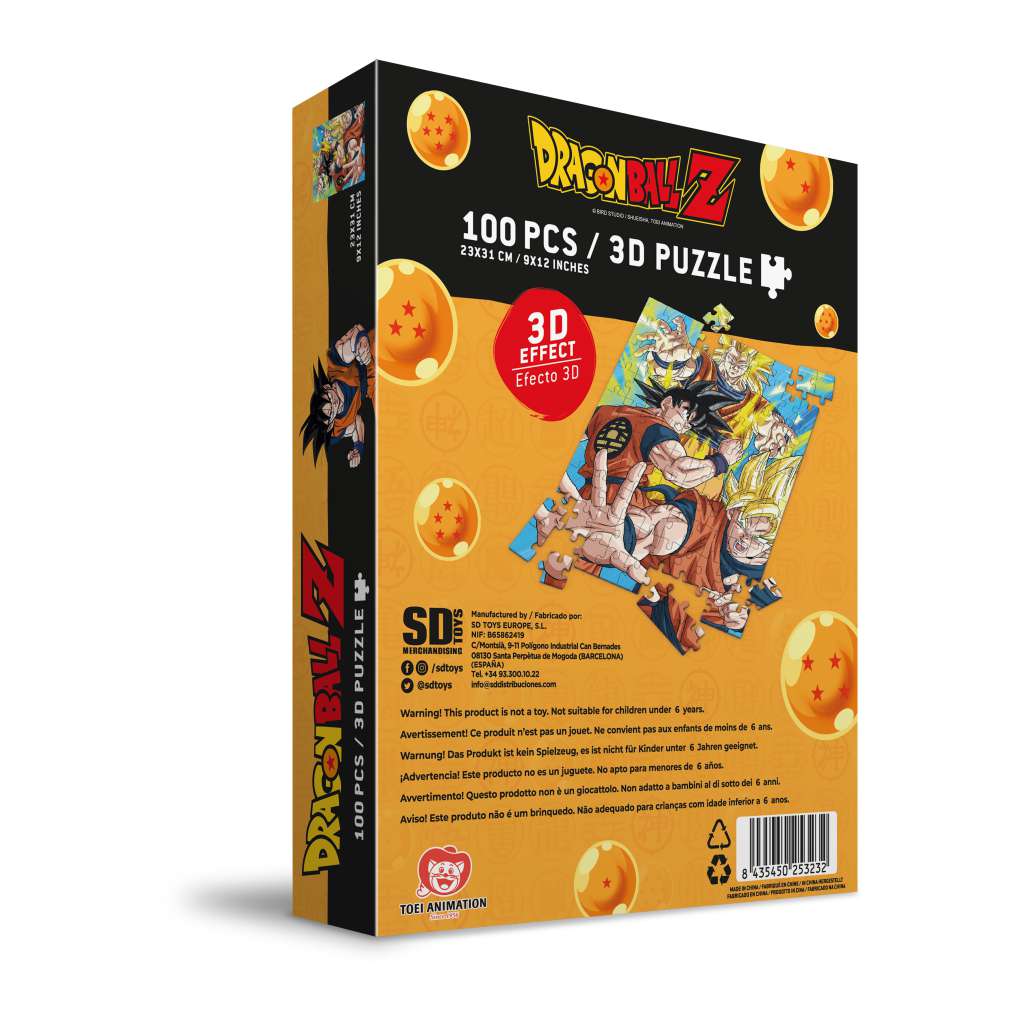 Dragon Ball Z Goku Saiyan 3d 100pcs Puzz