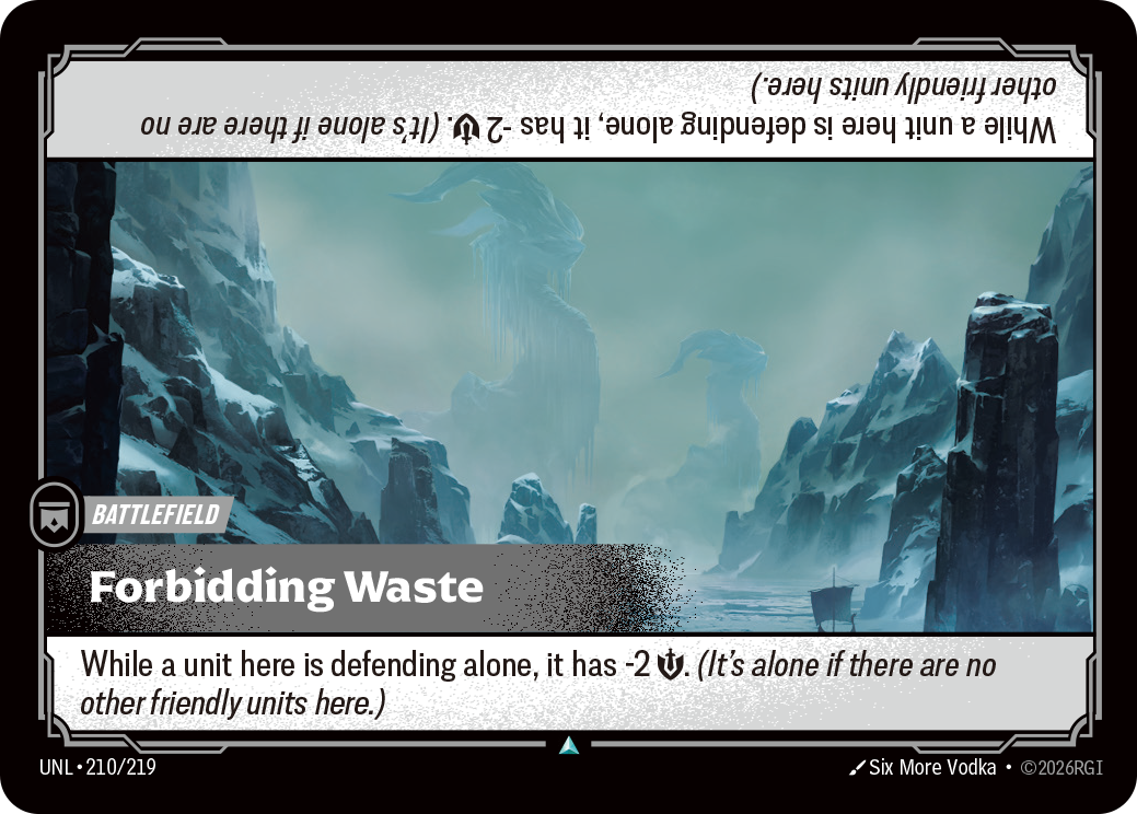 Forbidding Waste - Unleashed (Uncommon) [UNL-210] — Inglese