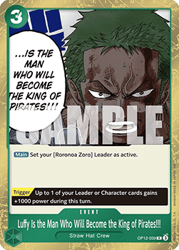 Luffy Is the Man Who Will Become the King of Pirates!!! (OP12-039) Immagine principale del prodotto