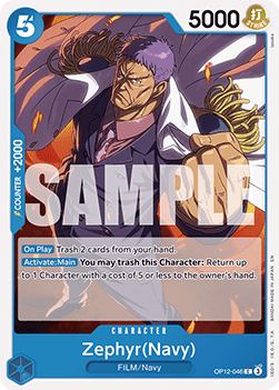 Zephyr(Navy) (OP12-046) Immagine principale del prodotto