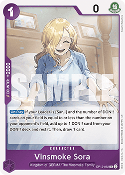 Vinsmoke Sora (OP12-062) Immagine principale del prodotto