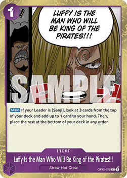 Luffy Is the Man Who Will Be King of the Pirates!!! (OP12-079) Immagine principale del prodotto
