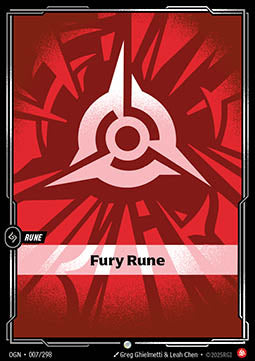 Fury Rune (V.1 - Common) Immagine principale del prodotto