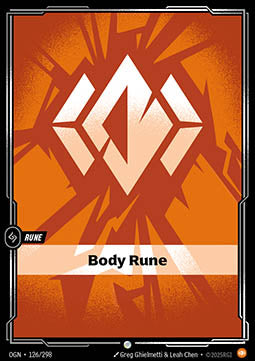 Body Rune (V.1 - Common) Immagine principale del prodotto