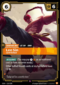 Lee Sin, Centered (V.1 - Rare) Immagine principale del prodotto