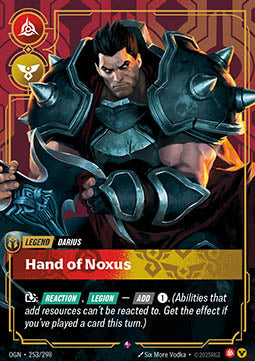 Darius, Hand of Noxus (V.1 - Rare) Immagine principale del prodotto