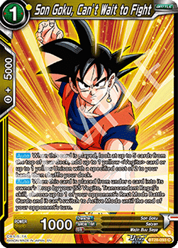 Son Goku, Can't Wait to Fight Immagine principale del prodotto