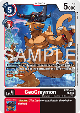GeoGreymon (BT23-010) Immagine principale del prodotto