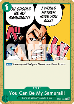 You Can Be My Samurai!! (OP01-055) (V.1) Immagine principale del prodotto