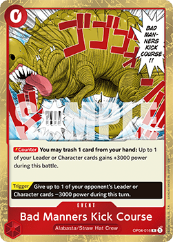 Bad Manners Kick Course (OP04-016) (V.1) Immagine principale del prodotto