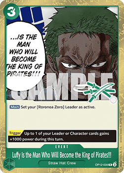 Luffy Is the Man Who Will Become the King of Pirates!!! (OP12-039) Immagine principale del prodotto