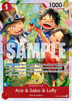 Ace & Sabo & Luffy (OP13-007) (V.1) Immagine principale del prodotto