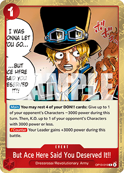 But Ace Here Said You Deserved It!! (OP13-019) Immagine principale del prodotto
