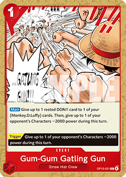 Gum-Gum Gatling Gun (OP13-021) Immagine principale del prodotto