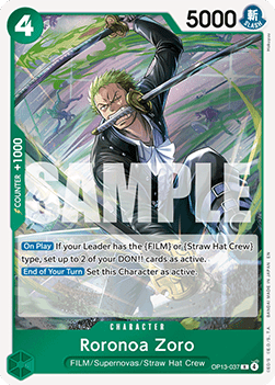 Roronoa Zoro (OP13-037) Immagine principale del prodotto