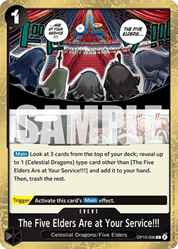 The Five Elders Are at Your Service!!! (OP13-096) Immagine principale del prodotto