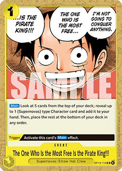The One Who Is the Most Free Is the Pirate King!!! (OP13-116) Immagine principale del prodotto