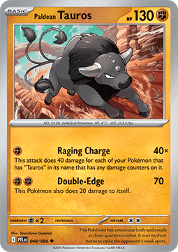 Paldean Tauros Immagine principale del prodotto
