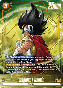 Vegeta : Youth (FB08-092) [Fusion World] (V.2 - Alternate Art) Immagine principale del prodotto