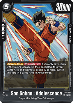 Son Gohan : Adolescence (FB08-107) [Fusion World] Immagine principale del prodotto