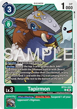 Tapirmon (BT24-043) Immagine principale del prodotto