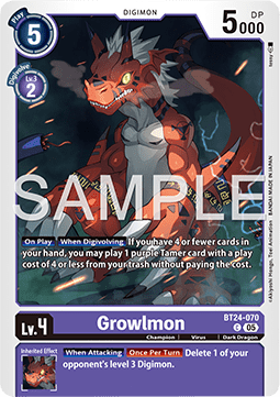 Growlmon (BT24-070) Immagine principale del prodotto