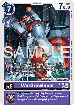 WarGrowlmon (BT24-076) Immagine principale del prodotto