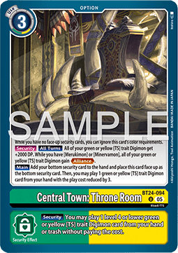 Central Town: Throne Room (BT24-094) Immagine principale del prodotto