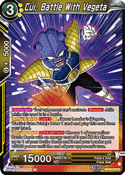 Cui, Battle With Vegeta