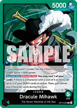 Dracule Mihawk (OP14-020) (V.1) Immagine principale del prodotto