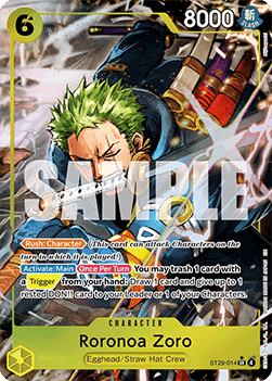 Roronoa Zoro (ST29-014) (V.2) Immagine principale del prodotto