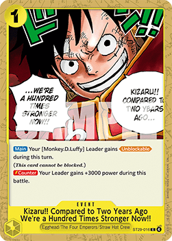 Kizaru!! Compared to Two Years Ago We're a Hundred Times Stronger Now!! (ST29-016) Immagine principale del prodotto