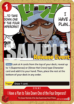 I Have a Plan to Take Down One of the Four Emperors!! (OP14-019) Immagine principale del prodotto