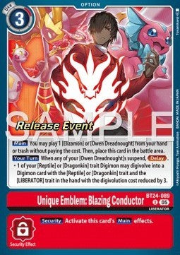 Unique Emblem: Blazing Conductor (BT24-089) Immagine principale del prodotto