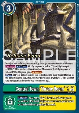Central Town: Throne Room (BT24-094) Immagine principale del prodotto
