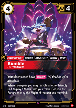 Rumble, Hotheaded (V.1 - Rare) Immagine principale del prodotto