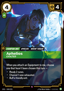 Aphelios, Exalted (V.1 - Rare) Immagine principale del prodotto