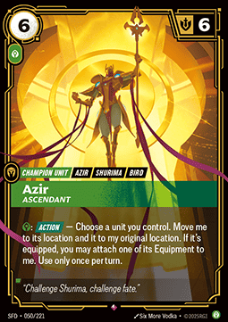 Azir, Ascendant (V.1 - Rare) Immagine principale del prodotto