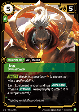 Jax, Unmatched (V.2 - Showcase) Immagine principale del prodotto