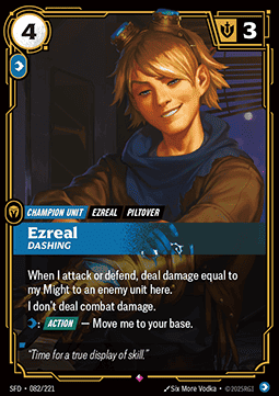 Ezreal, Dashing (V.1 - Rare) Immagine principale del prodotto