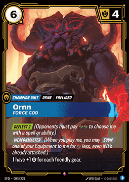 Ornn, Forge God (V.1 - Rare) Immagine principale del prodotto