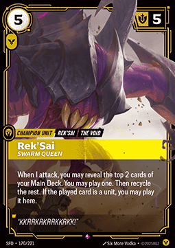 Rek'Sai, Swarm Queen (V.1 - Rare) Immagine principale del prodotto