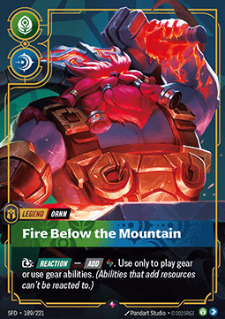 Ornn, Fire Below the Mountain (V.1 - Rare) Immagine principale del prodotto