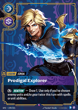 Ezreal, Prodigal Explorer (V.1 - Rare) Immagine principale del prodotto