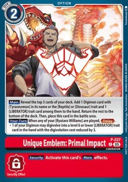 Unique Emblem: Primal Impact (P-227) Immagine principale del prodotto