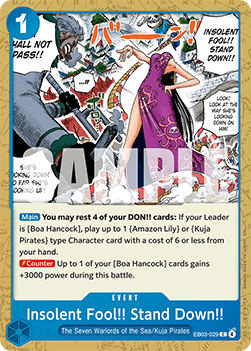Insolent Fool!! Stand Down!! (EB03-029) (V.1) Immagine principale del prodotto