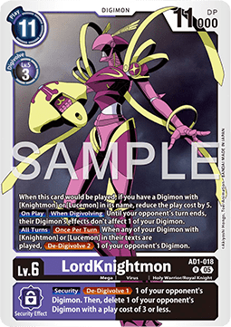 LordKnightmon (AD1-018) (V.1) Immagine principale del prodotto