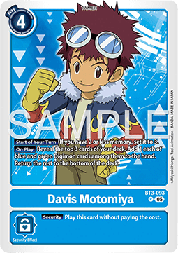 Davis Motomiya (BT3-093) Immagine principale del prodotto