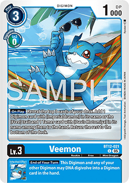 Veemon (BT12-021) (V.1) Immagine principale del prodotto