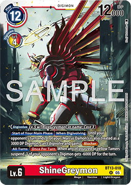 ShineGreymon (BT13-018) Immagine principale del prodotto